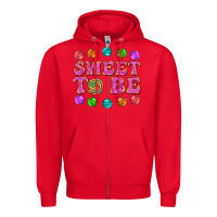 Red sweet to be candy Zipper Hoodie - AdoDesignShop