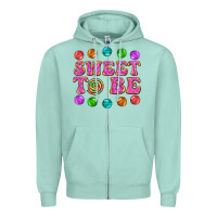 Seafoam sweet to be candy Zipper Hoodie - AdoDesignShop