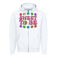 White sweet to be candy Zipper Hoodie - AdoDesignShop