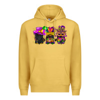 Antique Gold Mardi Gras afro gnomies Premium Hoodie - BundleAndBundleShop