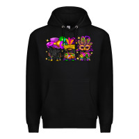 Black Mardi Gras afro gnomies Premium Hoodie - BundleAndBundleShop