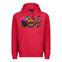 Cardinal Mardi Gras afro gnomies Premium Hoodie - BundleAndBundleShop