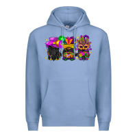 Colony Blue Mardi Gras afro gnomies Premium Hoodie - BundleAndBundleShop