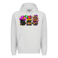 Dove Grey Mardi Gras afro gnomies Premium Hoodie - BundleAndBundleShop