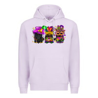 Lilac Mardi Gras afro gnomies Premium Hoodie - BundleAndBundleShop