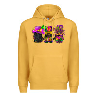 Mustard Mardi Gras afro gnomies Premium Hoodie - BundleAndBundleShop
