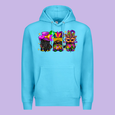 Mardi Gras Afro Gnomies Premium Hoodie Designed By Bundleandbundleshop
