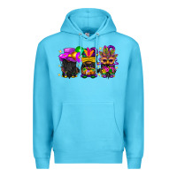 Ocean Blue Mardi Gras afro gnomies Premium Hoodie - BundleAndBundleShop