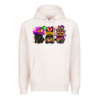 Pale Pink Mardi Gras afro gnomies Premium Hoodie - BundleAndBundleShop