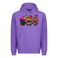 Purple Mardi Gras afro gnomies Premium Hoodie - BundleAndBundleShop