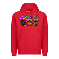 Red Mardi Gras afro gnomies Premium Hoodie - BundleAndBundleShop