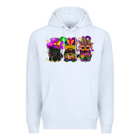 White Mardi Gras afro gnomies Premium Hoodie - BundleAndBundleShop