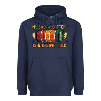 Navy social battery Heavyweight Hoodie - MaliasSmallBusiness
