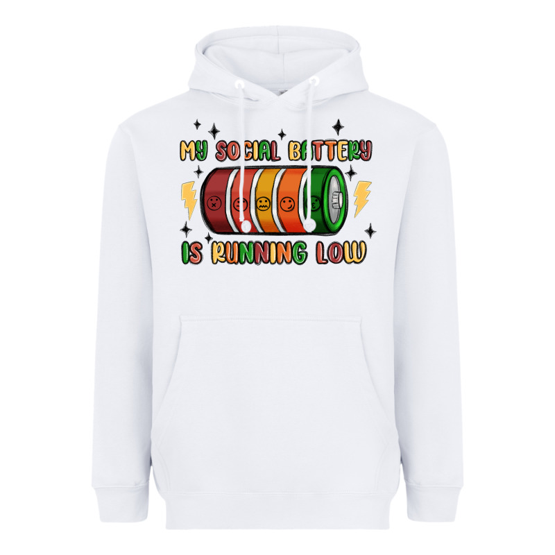 Social Battery Heavyweight Hoodie by MaliasSmallBusiness | Teevron