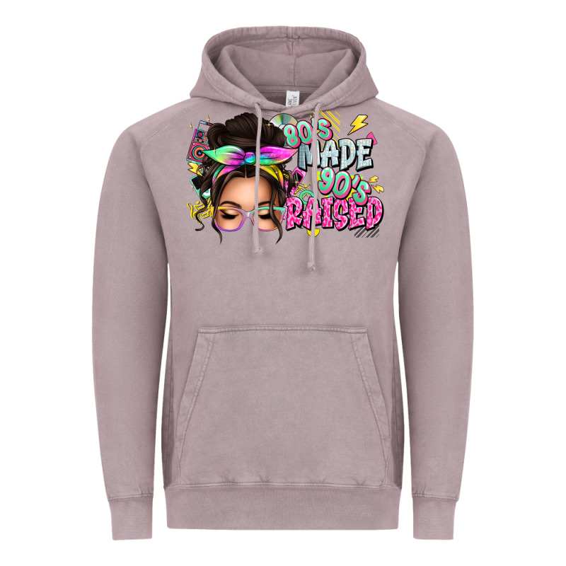 80s Made 90s Raised Messy Bun Vintage Hoodie by texasbilliewilder | Teevron