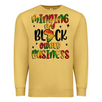 Antique Gold minding my black owned business Premium Sweatshirt - MaliasSmallBusiness