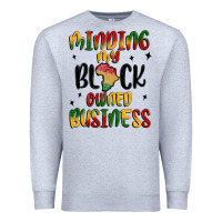 Heather Grey minding my black owned business Premium Sweatshirt - MaliasSmallBusiness