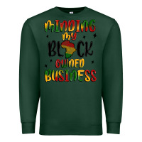 Sports Green minding my black owned business Premium Sweatshirt - MaliasSmallBusiness