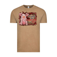 Vintage Coffee all i want for christmas is a pig sitting pig Vintage Tee - RanaPortraitStore