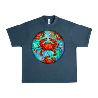 Midnight Navy crab Urban Heavy Tee - BarkalooDesign
