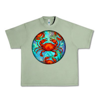 Oil Green crab Urban Heavy Tee - BarkalooDesign