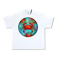 White crab Urban Heavy Tee - BarkalooDesign