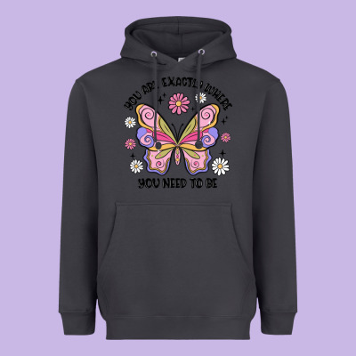 You Are Exactly Where You Need To Be Heavyweight Hoodie Designed By Maliassmallbusiness