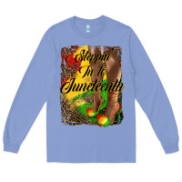 Colony Blue steppin' in to juneteenth Long Sleeve Tee - HRA Design Shop