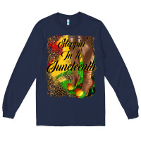 Navy steppin' in to juneteenth Long Sleeve Tee - HRA Design Shop
