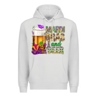 Dove Grey Mardi Gras and beer Premium Hoodie - BundleAndBundleShop