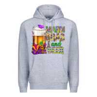 Heather Grey Mardi Gras and beer Premium Hoodie - BundleAndBundleShop