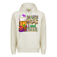 Oatmeal Heather Mardi Gras and beer Premium Hoodie - BundleAndBundleShop