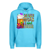 Ocean Blue Mardi Gras and beer Premium Hoodie - BundleAndBundleShop