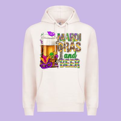 Mardi Gras And Beer Premium Hoodie Designed By Bundleandbundleshop