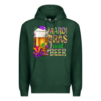 Sports Green Mardi Gras and beer Premium Hoodie - BundleAndBundleShop