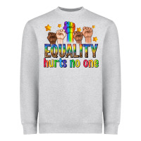 Heather Grey equality hurts no one with fists Heavyweight Sweatshirt - texasbilliewilder