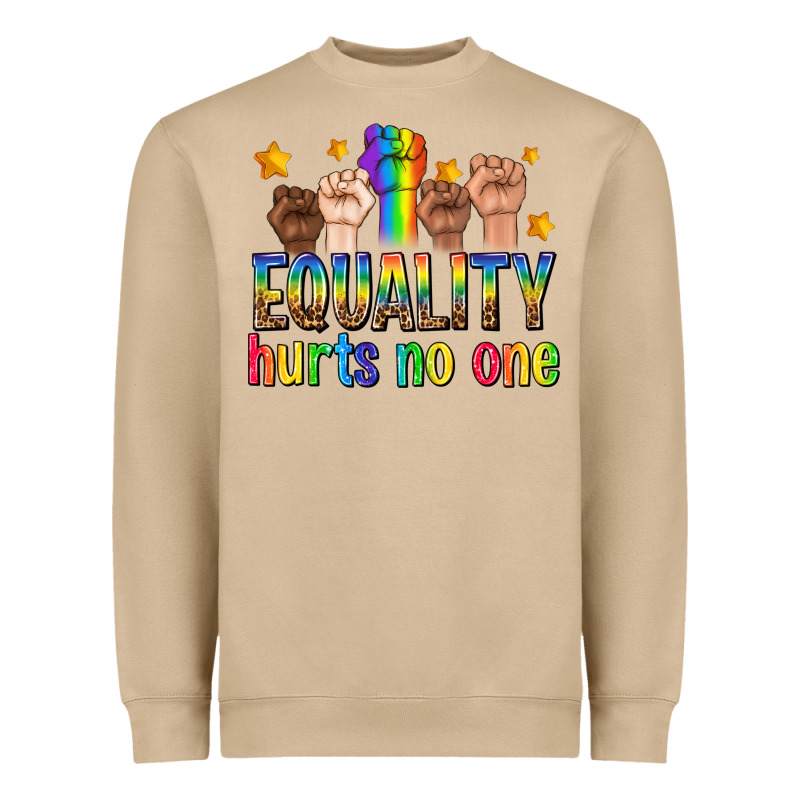 Equality Hurts No One With Fists Heavyweight Sweatshirt by texasbilliewilder | Teevron