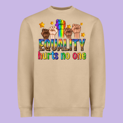 Heavyweight Sweatshirt equality hurts no one with fists