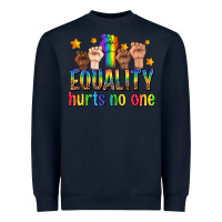 Navy equality hurts no one with fists Heavyweight Sweatshirt - texasbilliewilder