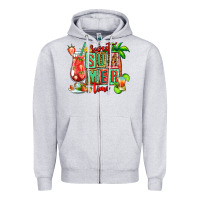 Heather Grey sweet summer time margarita Zipper Hoodie - Jasminsmagicworld