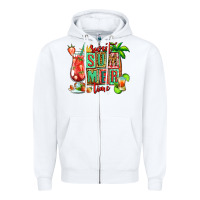 White sweet summer time margarita Zipper Hoodie - Jasminsmagicworld