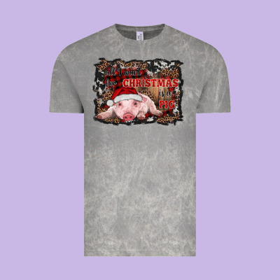 All I Want For Christmas Is A Pig Baby Vintage Tee Designed By Ranaportraitstore