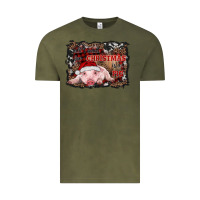 Vintage Olive all i want for christmas is a pig baby Vintage Tee - RanaPortraitStore
