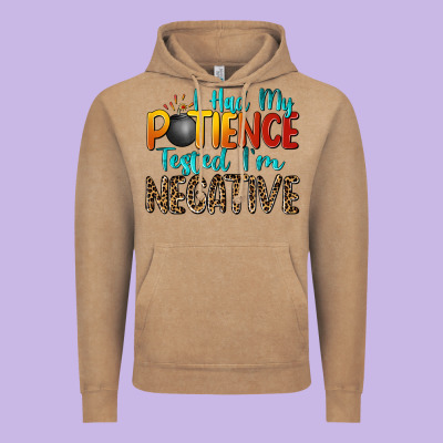 I Had My Patience Tested I'm Negative Vintage Hoodie Designed By Zillion Design Studio