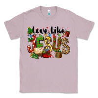 Lilac Christmas love like jesus Classic Tee - FaDigitalArtStudio