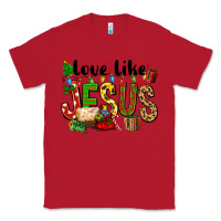 Red Christmas love like jesus Classic Tee - FaDigitalArtStudio