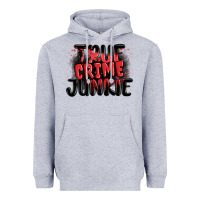 Heather Grey true crime junkie Heavyweight Hoodie - MaliasSmallBusiness
