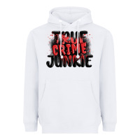 White true crime junkie Heavyweight Hoodie - MaliasSmallBusiness