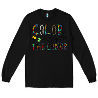 Black color outside the lines Long Sleeve Tee - CowhideDigitalArt