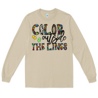 Mushroom color outside the lines Long Sleeve Tee - CowhideDigitalArt